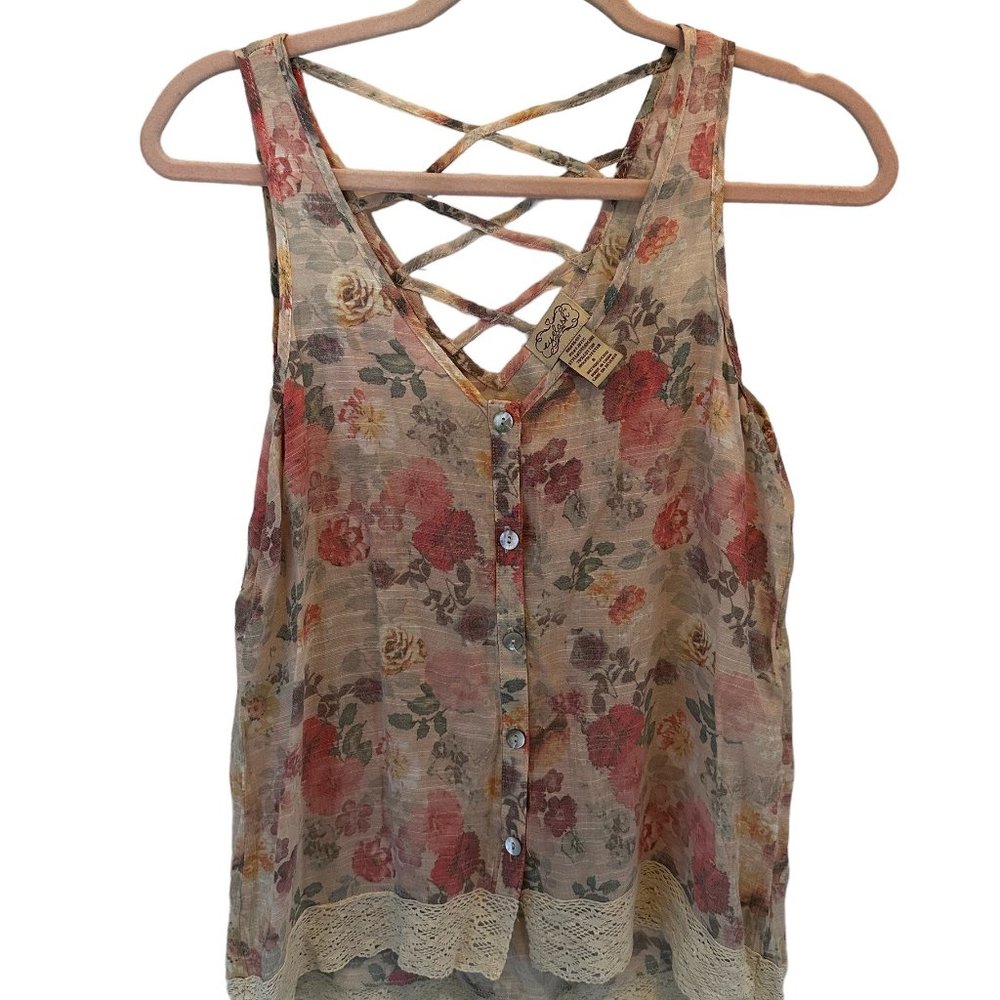 Cute summer sleeveless blouse